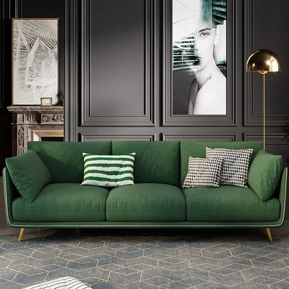 Nordic modern and simple, fabric sofa living room double, three combination small apartment light luxury Internet