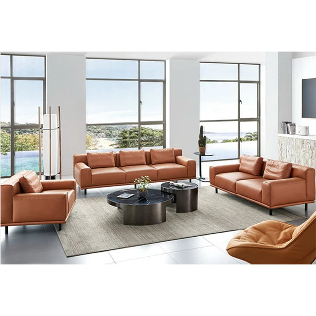 Sofa Supplier Modern Office Sofa Set Office Furniture Wooden Leather Office Sofa for Sales