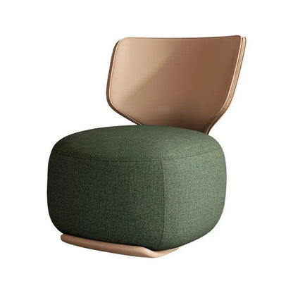 Log sofa chair Nordic living room single chair Fabric low stool Balcony casual back chair