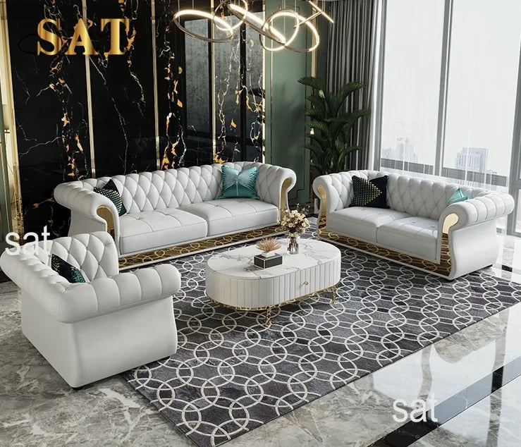 Contemporary C700 Modern Living Room Corner Sofa Set with Massage Feature for Apartment or Mall Furniture