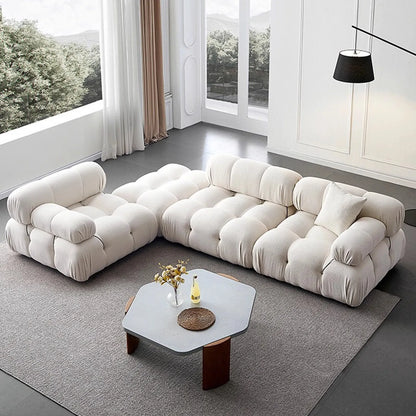 Italian Luxury Modular Sofa Vacuum Compressed Tufted Lazy Sofa Bread Design for Living Room
