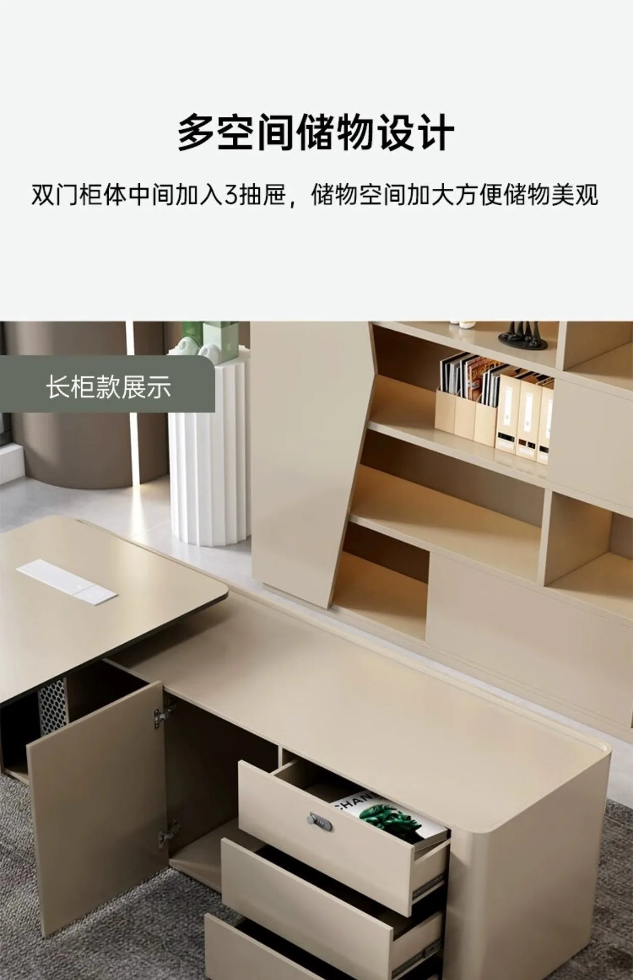 High Quality Boss Office Desk Modern Organizer Storage In Stock Computer Desks Minimalist European Escritorio Oficina Furniture