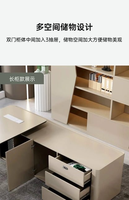 High Quality Boss Office Desk Modern Organizer Storage In Stock Computer Desks Minimalist European Escritorio Oficina Furniture