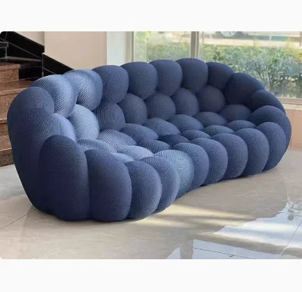 Designer Yellow Living Room Sofas Set European Fabric Nordic Double Chaise Couch