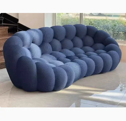 Designer Yellow Living Room Sofas Set European Fabric Nordic Double Chaise Couch