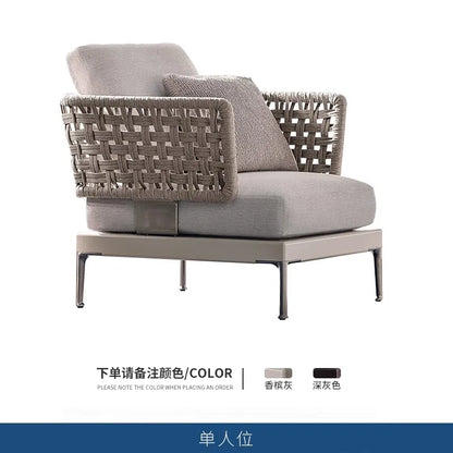 Y  Outdoor Sofa Courtyard Waterproof Vine Weaving Villa Garden Outdoor Leisure Terrace Sofa Vine Weaving Furniture