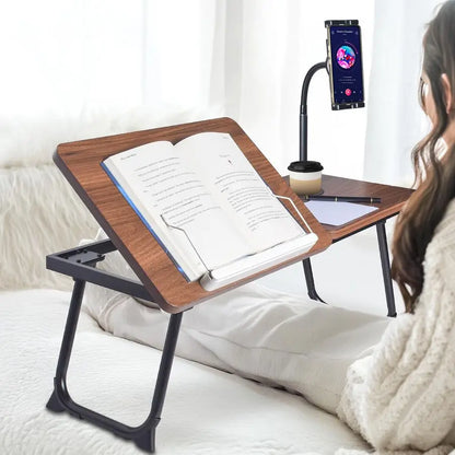 Adjustable Foldable Laptop Desk Portable Ergonomic Stand for Bed Sofa Notebook