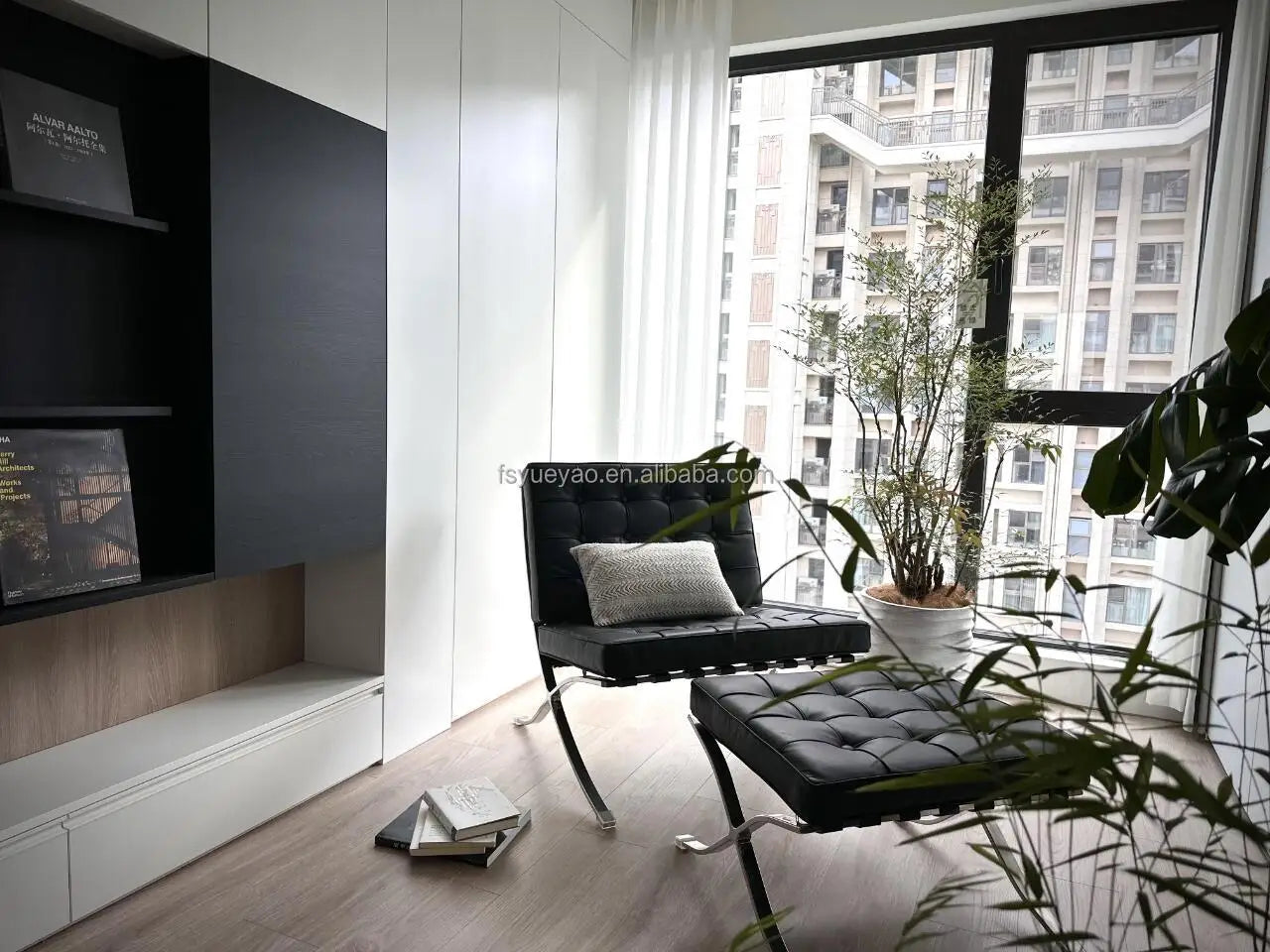 Barcelona Single Sofa Designer Lazy Sofa High-end Italian Living Room Sofa Chair Nordic Light Luxury Leisure Chair