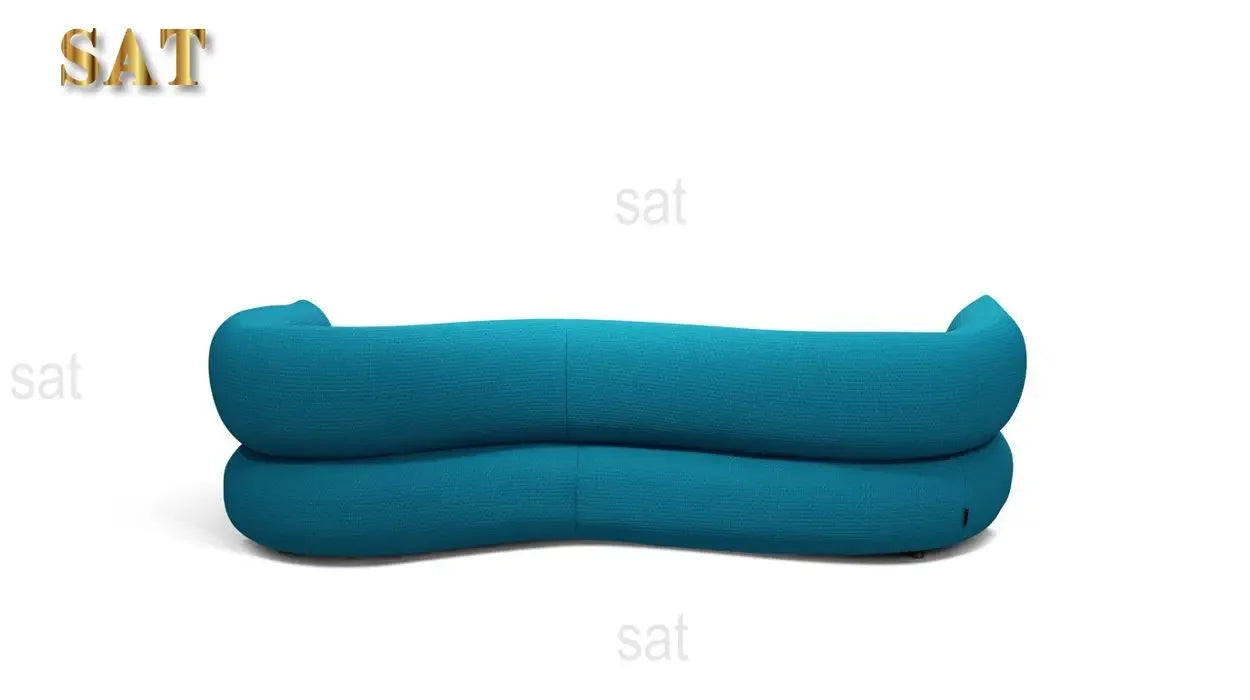 A Sofa Italian simple curved fabric sofa custom Foshan furniture