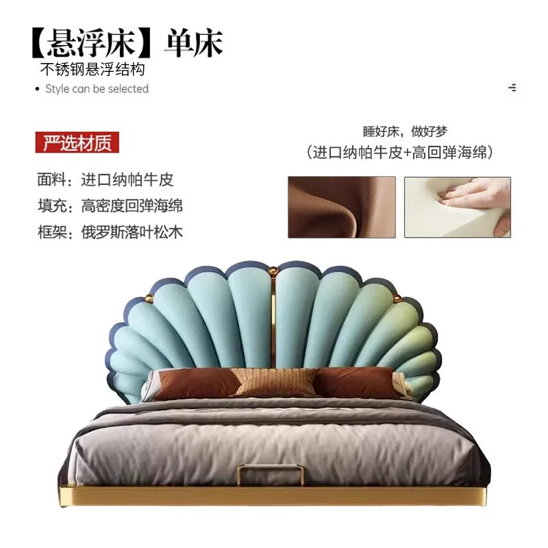 Luxury Upholstered Bed Upholstered Queen Size Minimalist Double Bed French Nightstands Camas De Dormitorio Bedroom Accessories