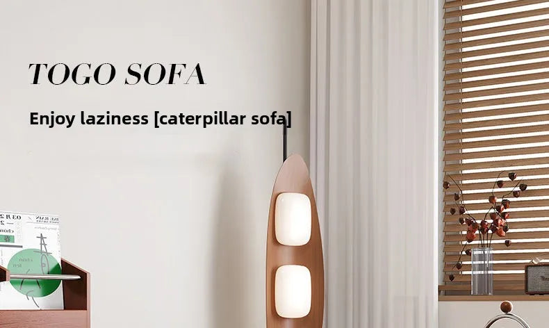 Caterpillar leather sofa togo lazy sofa can lie down and sleep modern light luxury single recliner living room sofa