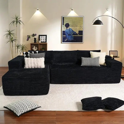 104" Cloud Sectional Couch with L-Shape Chaise,Modern Modular Sofa with Deep Seat, Upholstered Couches for Living Room Bedroom,N
