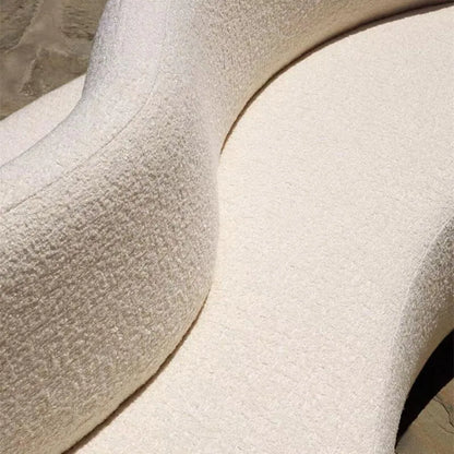 New Design Comfort 6 Seater Fabric White Living Room Curved Sofas Modern Couch Fabric Velvet Sectional Round Sofa