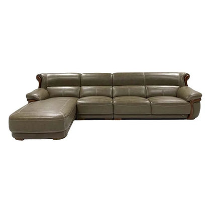 leather sofa modern simple living room combination small apartment Nordic first-layer cowhide princess corner furniture