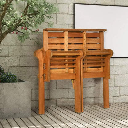 Outdoor Wood Bench, 4 Ft Foldable Eucalyptus Garden Bench, Two Person Loveseat Chair Solid with Curved Backrest and Armrest Idea