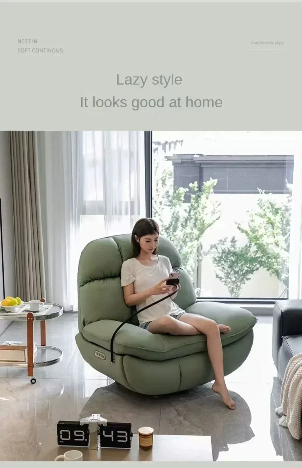 Lazy Sofa First-class Leisure Sofa Electric Intelligent Multifunctional Living Room Single Person Sofa Can Sleep and Lie Down