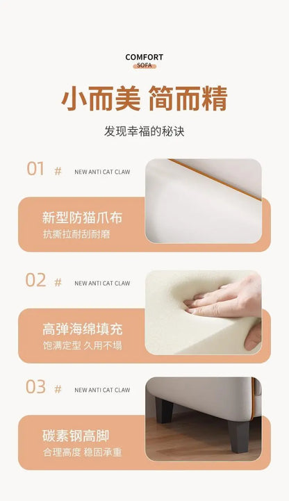 Italian light luxury cat claw cloth sofa small apartment living room double rental room bedroom apartment simple modern large so