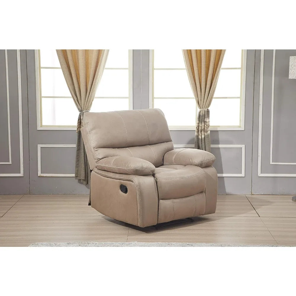 taupe microfiber reclining sofa and couch set for living room 8007