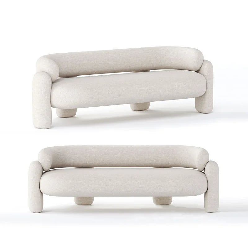 Cream single sofa chair designer lazy living room balcony modern simple and lightweight luxury reception lounge chair