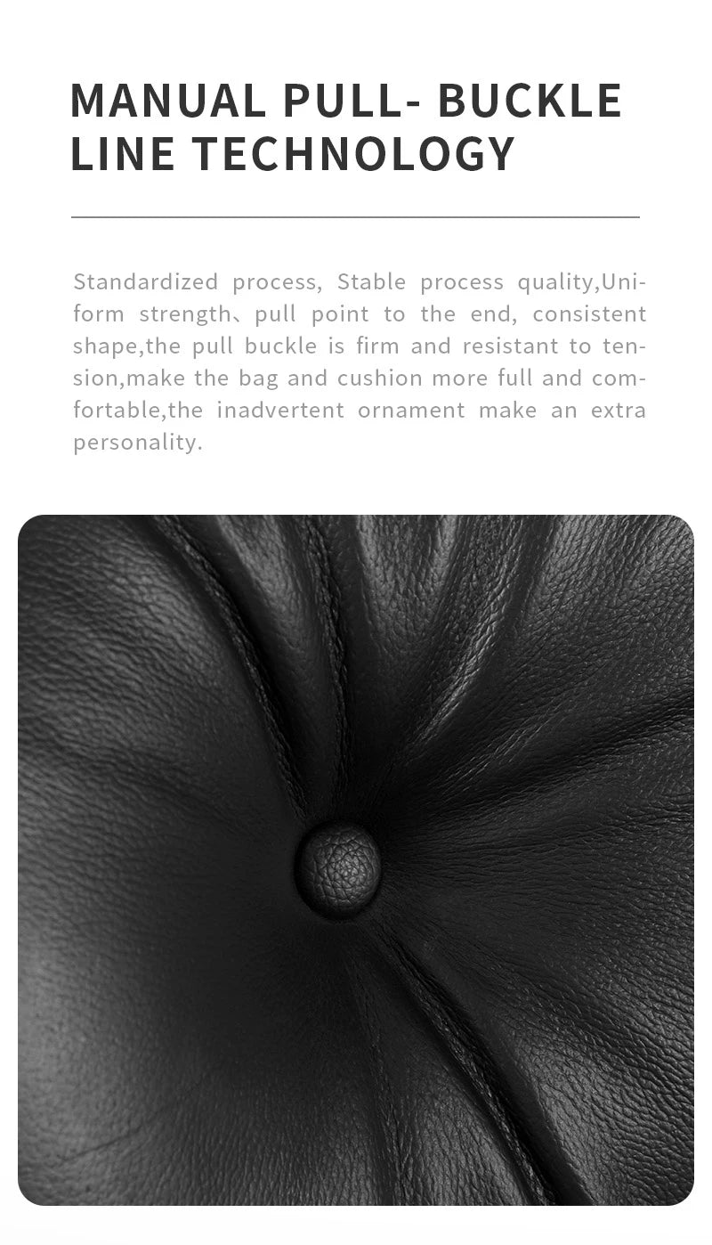 Top Layer Cowhide Classic Recliner with Free Ottoman Armchair Swivel Lounge Chair Furniture Leisure Chair Premium Set for Living