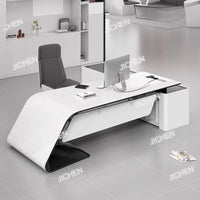 JC Asthetic Executive Luxury Desk Manager L Shaped Modern Designer Computer Table Organizer Workstation Escritorio Office Furnit