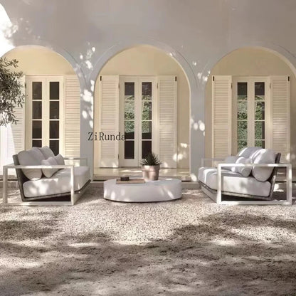 Aluminum alloy outdoor sofa open-air balcony villa courtyard coffee table combination furniture