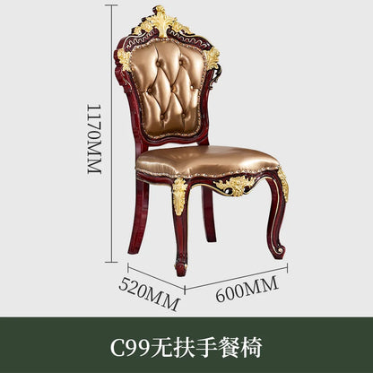 European solid wood marble family villa hotel large dining table and chair combination with locker rectangle