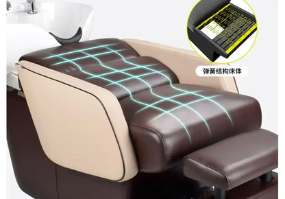 yj5 lx29Beauty Shop Lying Half Shampoo Chair Hairdressing Salon Bed Special Spa Shop Flushing Bed
