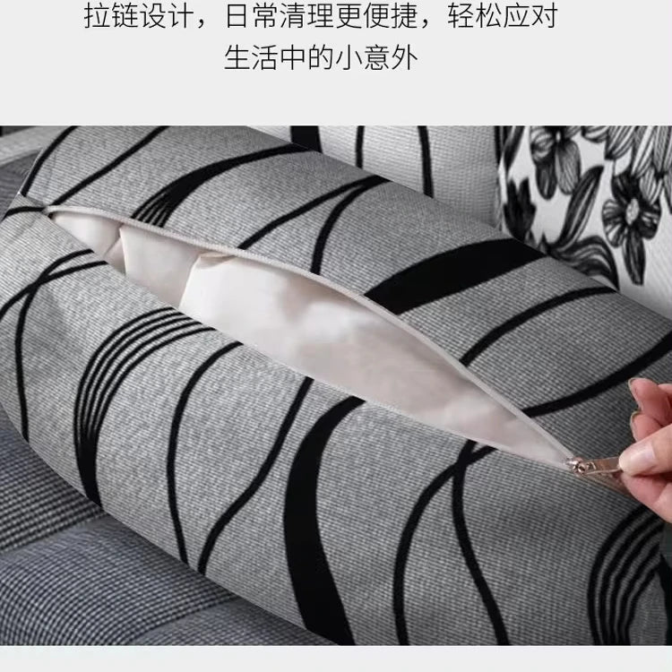 Living room fabric sofa Modern simple home corner sofa Furniture combination Solid frame fabric sofa