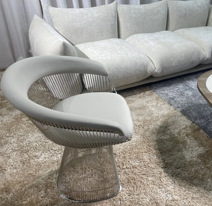 Living Room Room Stainless Steel Chrome Legs Bedroom Hotel Cooling Fabric Modern Luxury Dining Chair