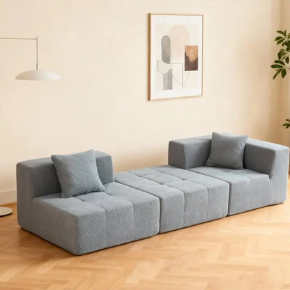 Modern Modular Sectional Sofa Couch, Armless Accent Chair with Removable Back Cushion for Living Room or Apartment,