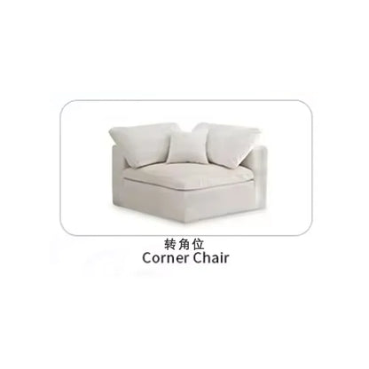 Modern Style Comfortable Coud Couch Living Room Furniture Modular Down Filling Velvet Fabric Sectional Sofa Set