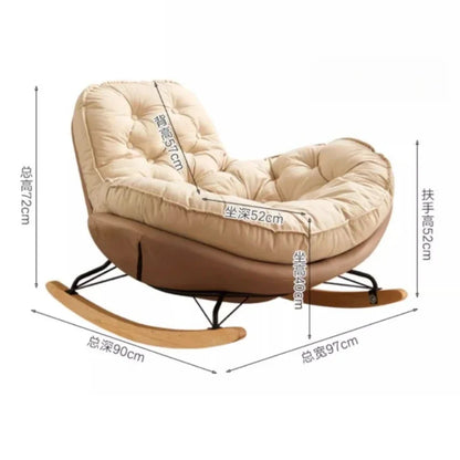 Thickened Penguin Rocking Chair Balcony Sofa Home Bedroom Leisure Chair Wide