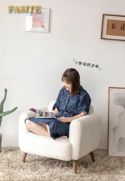 Modern Luxury Lazy Living Room Sofa Tatami Nursing Chair Single Simple Dormitory Sofa Bedroom Office  Home Furniture