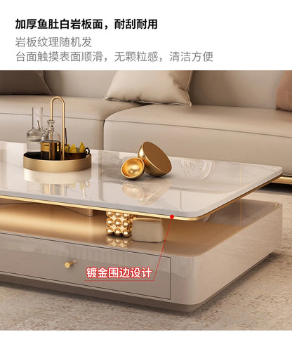 Italian Designer Aesthetic Coffee Table Modern Drawer Unique Luxury Coffee Table Living Room Stolik Kawowy Salon Furniture Home
