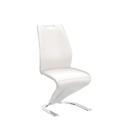 Dining Chairs Set of 2,Modern Kitchen Dining Room Armless Upholstered Side Chairs in PU Leather Cushion Seat and Sturdy