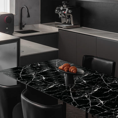 1 roll of marble self-adhesive wallpaper PET waterproof, flame-retardant, oil proof sticker background wall decorative wallpaper