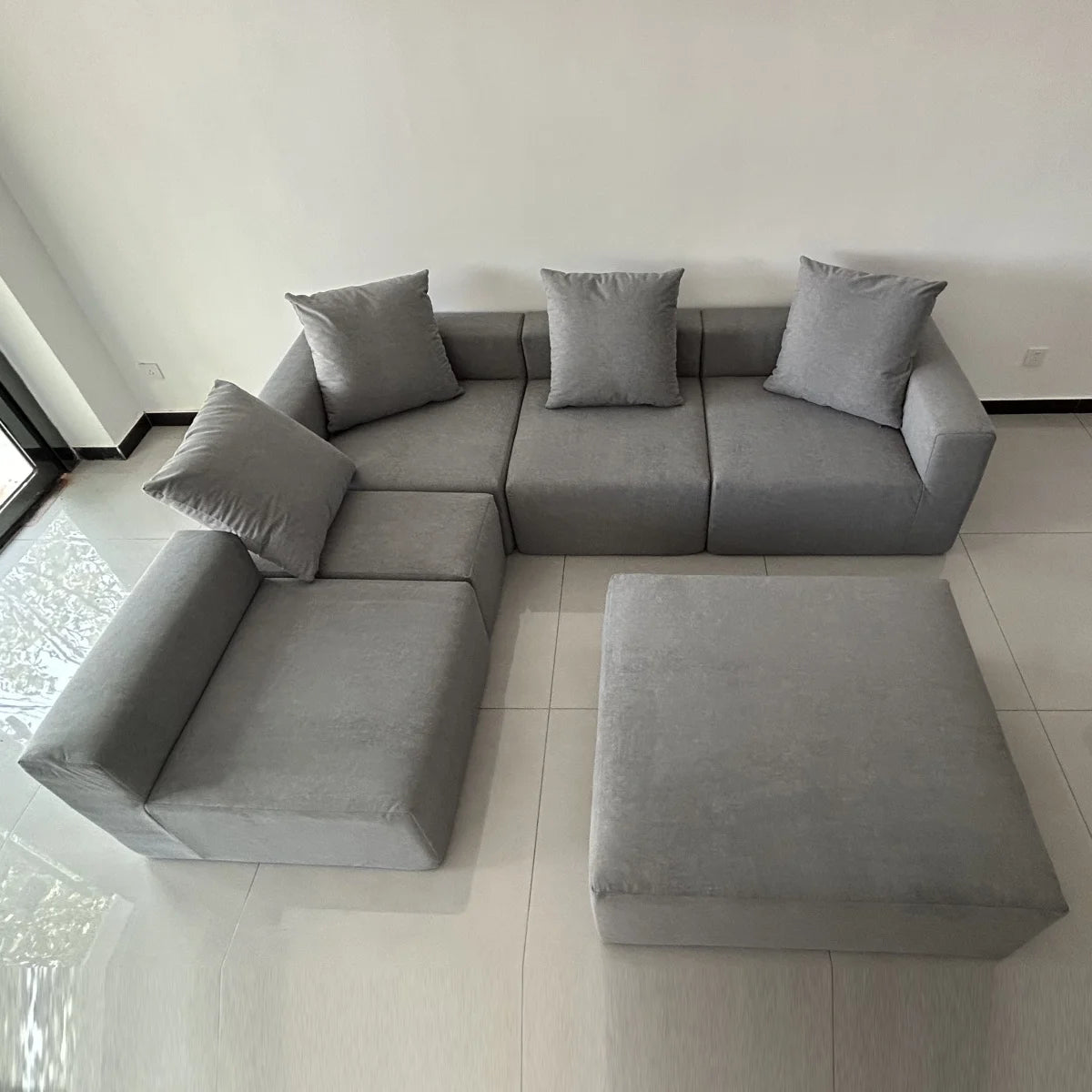 Popular  Modular Furniture - Strong Foam Support for Frameless Sofa. Combination of 6-seat Luxurious Living Room Compact Sofa.