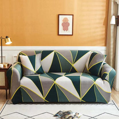 New All-season L-shape Non-slip Elastic Sofa Cover With Patterns, 360 Degree Coverage 1/2/3/4 Seat Sofa Cushion for Living Room
