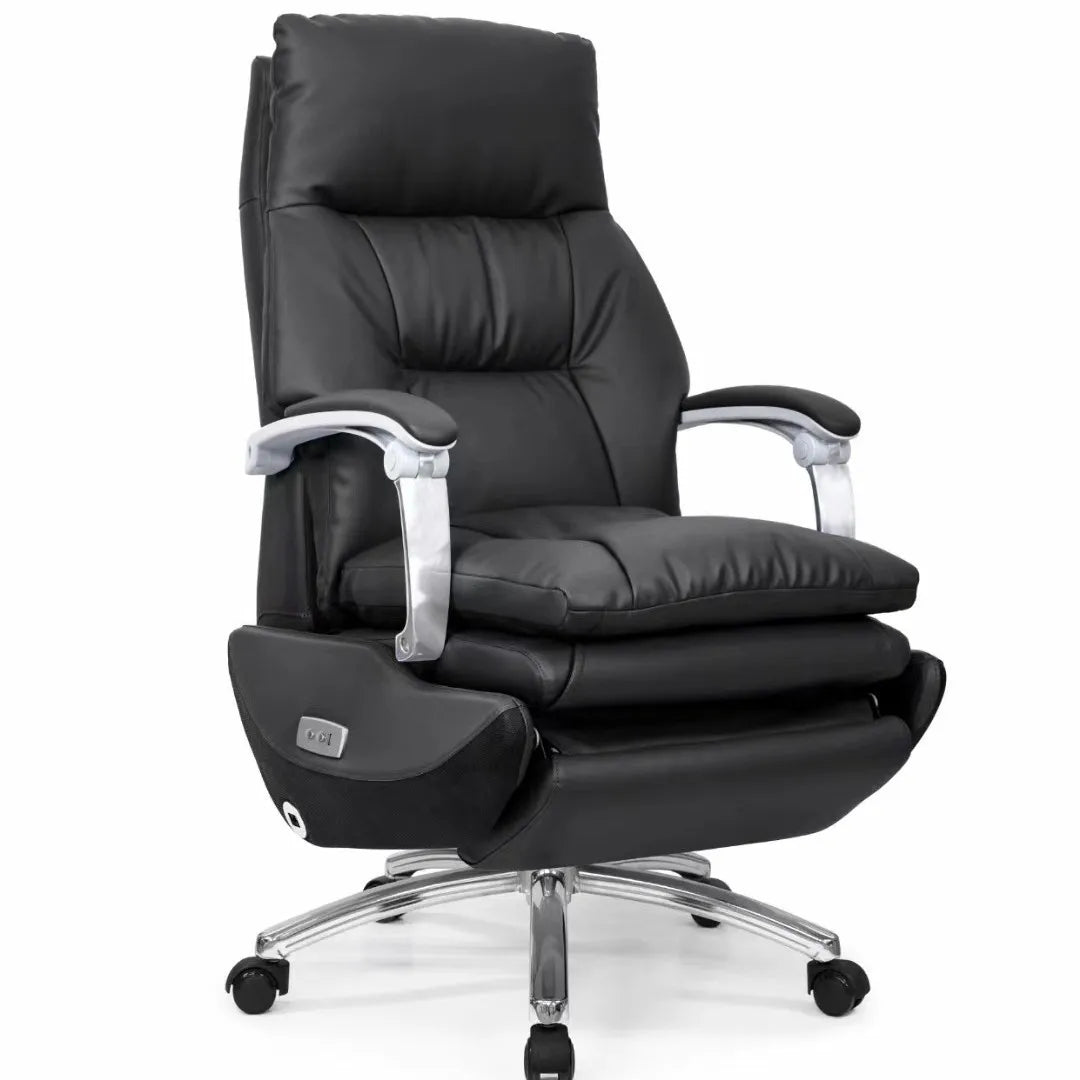 AOLIVIYA Top Layer Cowhide Electric Executive Chair for Home Office Comfortable Computer Swivel Chair Business President Reclini