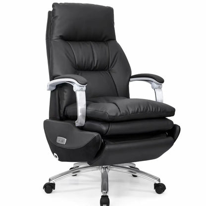 AOLIVIYA Top Layer Cowhide Electric Executive Chair for Home Office Comfortable Computer Swivel Chair Business President Reclini