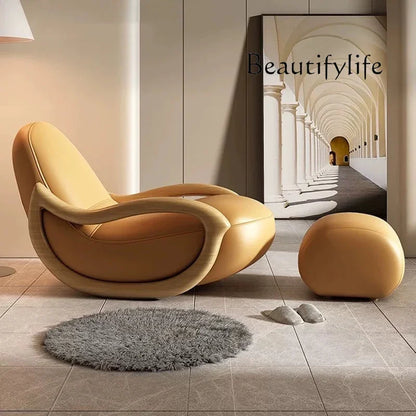 VV X Italian Support Living Room Chairs Simple White Lazy Designer Recliner Chairs Armchair Sofa Comfy Fauteuil Salon Home Furni