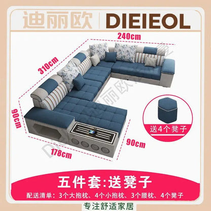 Armrest Electric Sofa Designer Storage Modern Corner Sofa Floor Comfortable Romantic Divani Da Soggiorno House Accessories