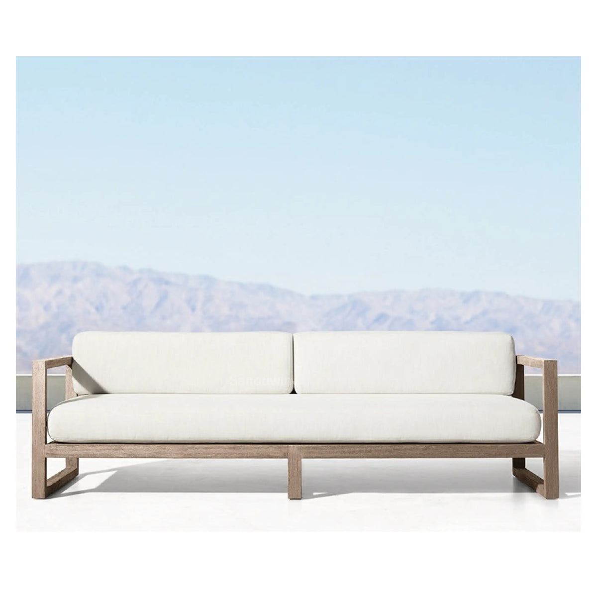 New Arrive Outdoor Wooden Teak Garden Set Daybed Chaise Lounge Furniture Teak Canopy Modern Solid Wood