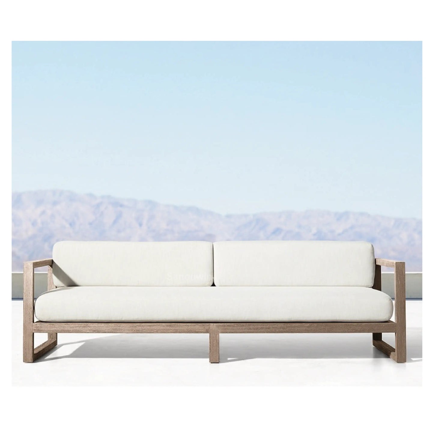 New Arrive Outdoor Wooden Teak Garden Set Daybed Chaise Lounge Furniture Teak Canopy Modern Solid Wood
