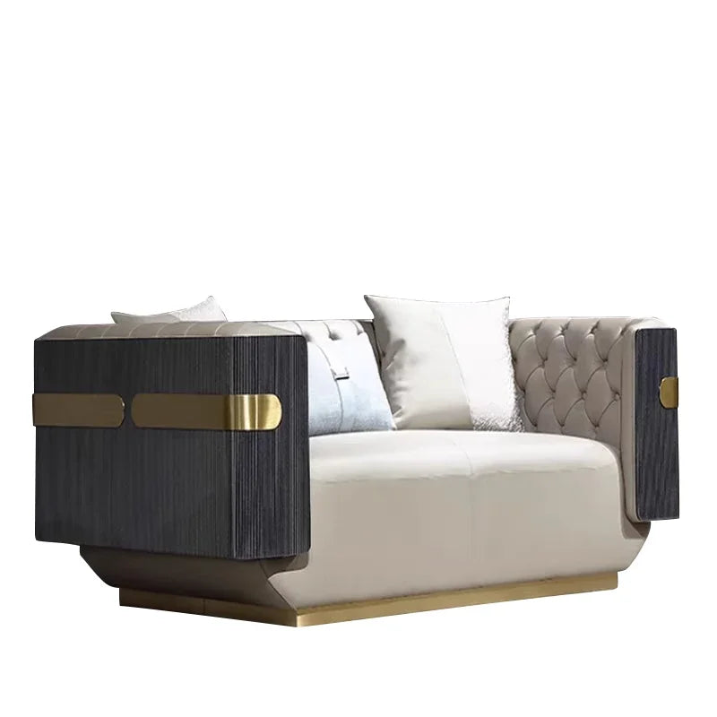 Leather sofas, modular furniture