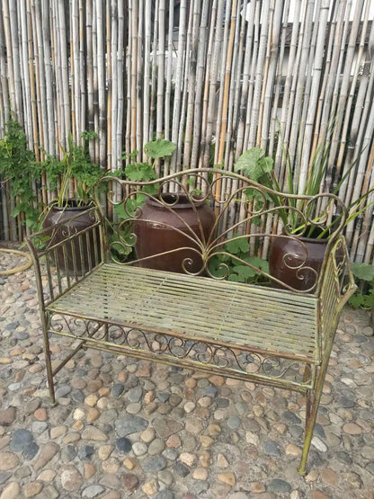 Foreign trade tail order clearance picking up leaks European backrest double chair outdoor courtyard leisure balcony bench park