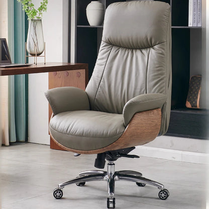 Leather Adjustable Office Chair Back Support Design Comfy Ergonomic Office Chair Recline Massage Cadeiras Home Furniture