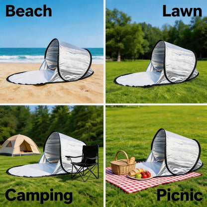 Outdoor portable automatic pop-up beach tent, sunshade, UV protection, camping tent, fishing and picnic tent, practical tent.