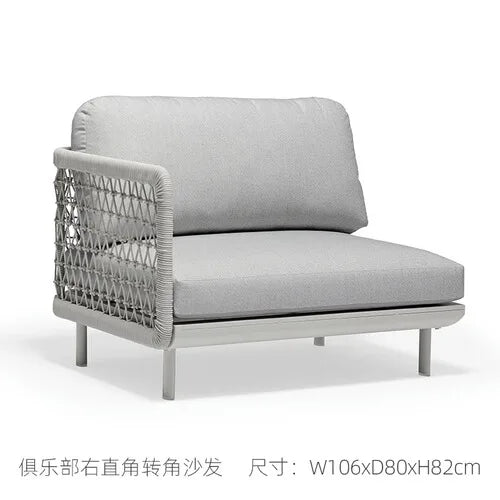 Outdoor rattan sofa, hotel villa, open-air courtyard garden, sofa coffee table